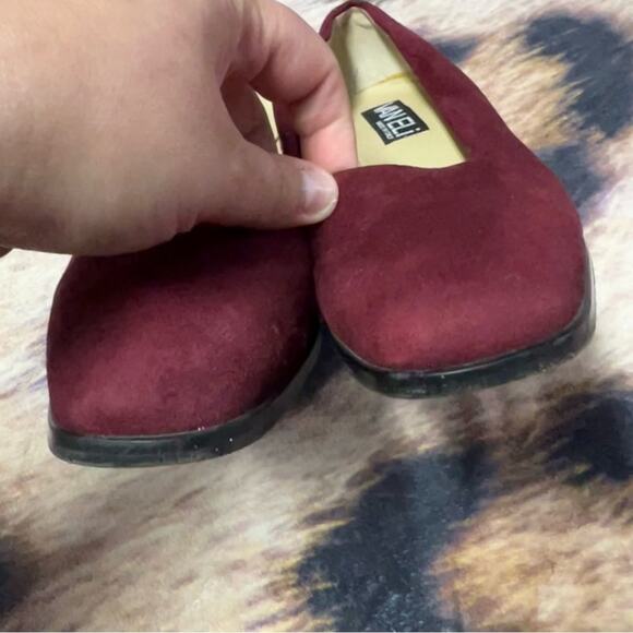 Vintage VanEli Deep Wine Red Block Pumps Heels Size 8.5 - Picture 9 of 9